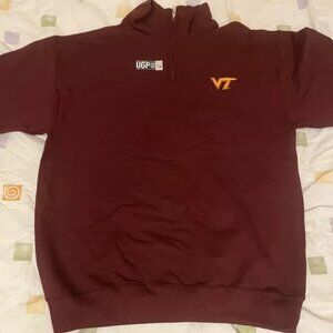 Virginia Tech Primary Logo LC Q-Zip Size Medium Maroon
